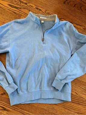 Peter Millar Light Blue Half-Zip Pullover Sweater